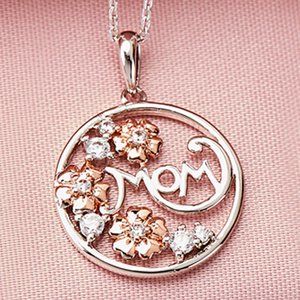 Mom Flower Necklace, Charmed Aroma Mothers Day Necklace Collection